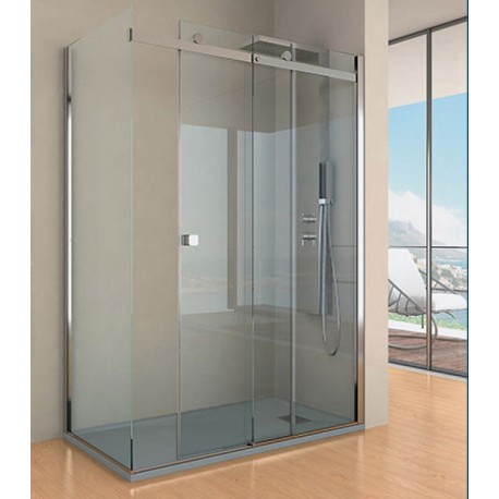Kinestyle C+F Kinedo - Porte de Douche Coulissante + Paroi Fixe d'Angle