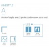 Kinestyle A Kinedo - Paroi de Douche avec Volet Coulissant