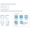 Kinequartz Equerres Solo Kinedo - Verre Transparent Crystal Clean - Paroi de Douche Simple pour Espace Ouvert