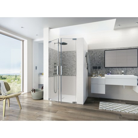 Kinequartz Equerres 2P Kinedo - Double Porte de Douche Pivotante Sans Seuil