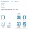 Kinequartz Equerres 2P Kinedo - Double Porte de Douche Pivotante Sans Seuil