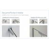 Kinequartz Equerres Solo Kinedo - Verre Transparent Crystal Clean - Paroi de Douche Simple pour Espace Ouvert