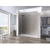 Kinequartz Profilé Solo Kinedo - Verre Transparent Crystal Clean - Paroi de Douche Simple pour Espace Ouvert