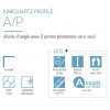 Kinequartz Profilé A/P Kinedo - Double Porte de Douche Pivotante à Accès d'Angle Sans Seuil