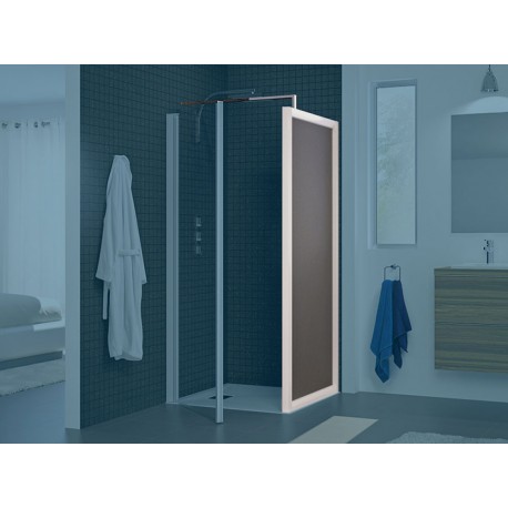 Classic Hawaï Kinedo - Paroi de Douche Fixe pour Montage en Angle avec Bora