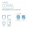 Classic Corail Kinedo - Porte de Douche Pivotante avec Partie Fixe