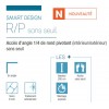 Smart Design R/P Kinedo Sans Seuil - Parois de Douche 1/4 de Rond Pivotant
