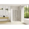 Smart Design 2P XXL Sans Seuil Kinedo - Verre Transparent - Portes de Douche Pivotantes Intérieur / Extérieur