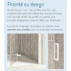 Smart Design 2P XXL Sans Seuil Kinedo - Verre Transparent - Portes de Douche Pivotantes Intérieur / Extérieur
