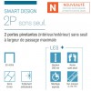 Smart Design 2P Sans Seuil Kinedo - Portes de Douche Sérigraphiées Pivotantes Intérieur / Extérieur