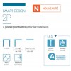 Smart Design 2P Kinedo - Paroi Douche Sérigraphiée avec 2 Portes Pivotantes