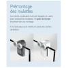 Smart S Sans Seuil Kinedo - Verre Transparent - Porte de Douche Pliante