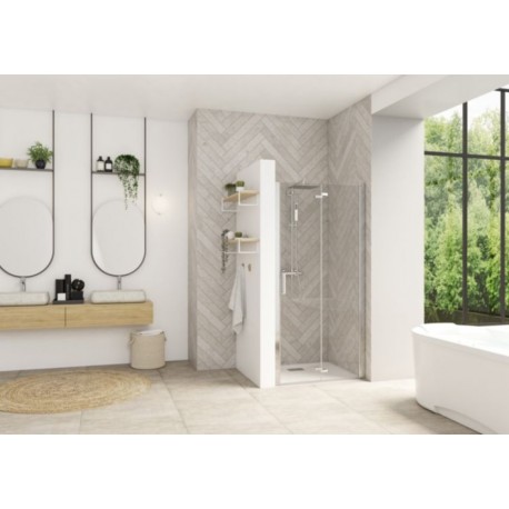 Smart S Sans Seuil Kinedo - Verre Transparent - Porte de Douche Pliante