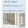 Smart Solo P Kinedo - Verre Transparent - Paroi de Douche Simple Pivotante pour Espace Ouvert