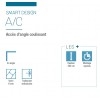Smart Design A/C Kinedo - Paroi Douche d'Angle Transparente et Coulissante