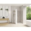 Smart P Sans Seuil Kinedo - Verre Transparent - Porte de Douche Pivotante Intérieur / Extérieur pour Espace Ouvert