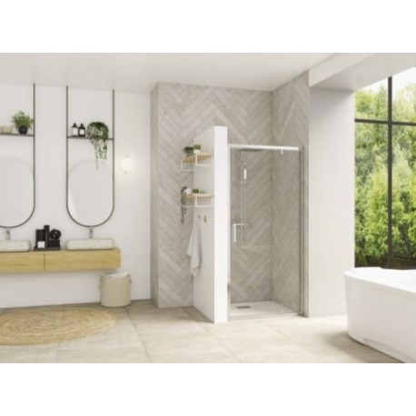 Smart P Kinedo - Porte de Douche Transparente Pivotante Intérieur / Extérieur