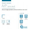 Smart A/P Kinedo Sans Seuil - Paroi Douche d'Angle Sérigraphiée et Pivotante Intérieur / Extérieur