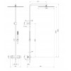 Colonne de douche SQUARE 400 Bras 450mm Païni