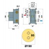 Mitigeur Douche Thermostatique Ortence PVD Or Brossé Paini