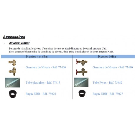 Accessoires pour Réservoir Hydrophore Galvanisé Massal