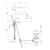 Mitigeur Lavabo Collection Cox Bec Long avec Vidage par Paini
