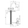 Mélangeur Lavabo à Bec Tube Mobile Orchidea Tevere NF E1 A3 U3 / Label Q5 de Paini France