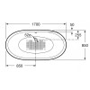 Baignoire en Fonte Newcast Eagle de Roca