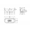 Baignoire Acier en Ilot Duo Plus Oval de Roca