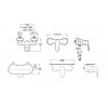 Mitigeur Douche Mural Atlas de Roca avec Tablette