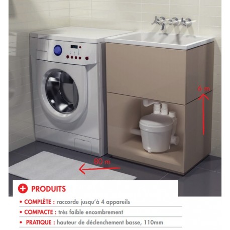 Pompe de Relevage VD110 Watermatic pour Cuisine et Buanderie