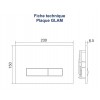 Pack Bâti-Support Autportant Evo Regiplast + Plaque de Commande Globe pour WC Suspendu