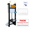 Pack Bâti-Support Autportant Evo Regiplast + Plaque de Commande Globe pour WC Suspendu