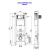 Pack Bâti-Support Autportant Evo Regiplast + Plaque de Commande Plain pour WC Suspendu