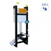 Pack Bâti-Support Autportant Evo Regiplast + Plaque de Commande Plain pour WC Suspendu