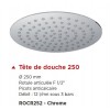 Pomme de Douche Haute Ø 250 mm Paini