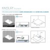 Receveur Douche Kinesurf Rectangle Kinedo avec bonde centrée sur la longueur.