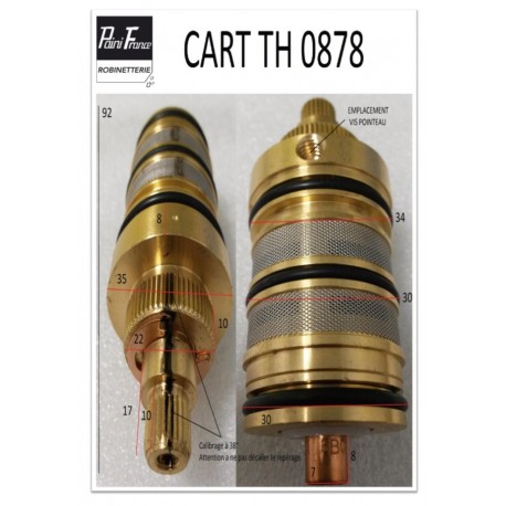 Cartouche Thermostatique CART-TH0878 pour Mitigeurs de Paini France